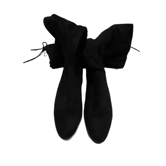 Charles David Black Velvet Knee-High Boots - Picture 2 of 12